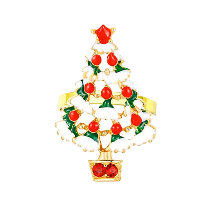 Christmas Cartoon Santa Claus Alloy Napkin Ring Casual Elegant Holiday Table Decor | Holiday Tableware