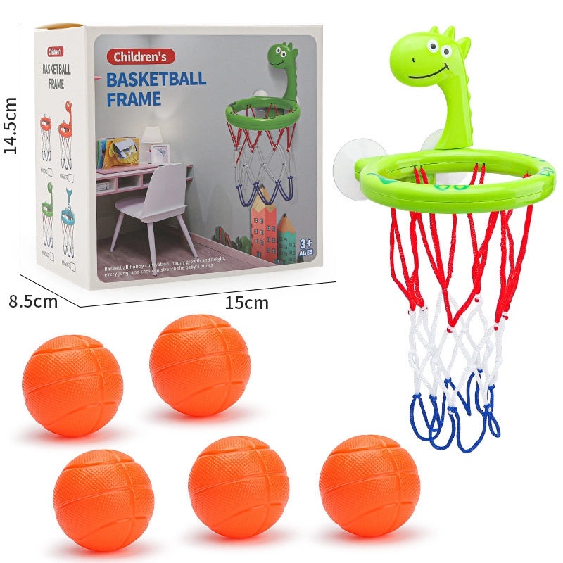 Cartoon Dinosaur Shark Orange Duck Basketball Bath Toy Set for Indoor Baby Shooting Games|Baby Bath Toys