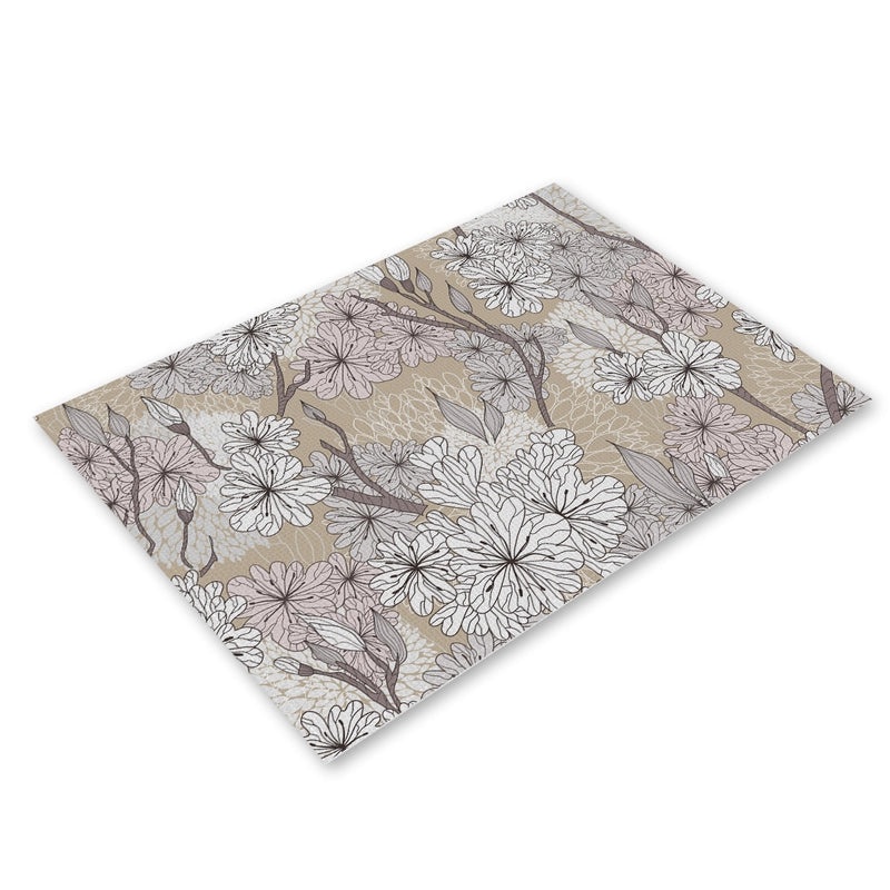 Adorable Rabbit and Heart Letter Linen Placemat for Dining Table Decor|Home Decor and Kitchen Accessories