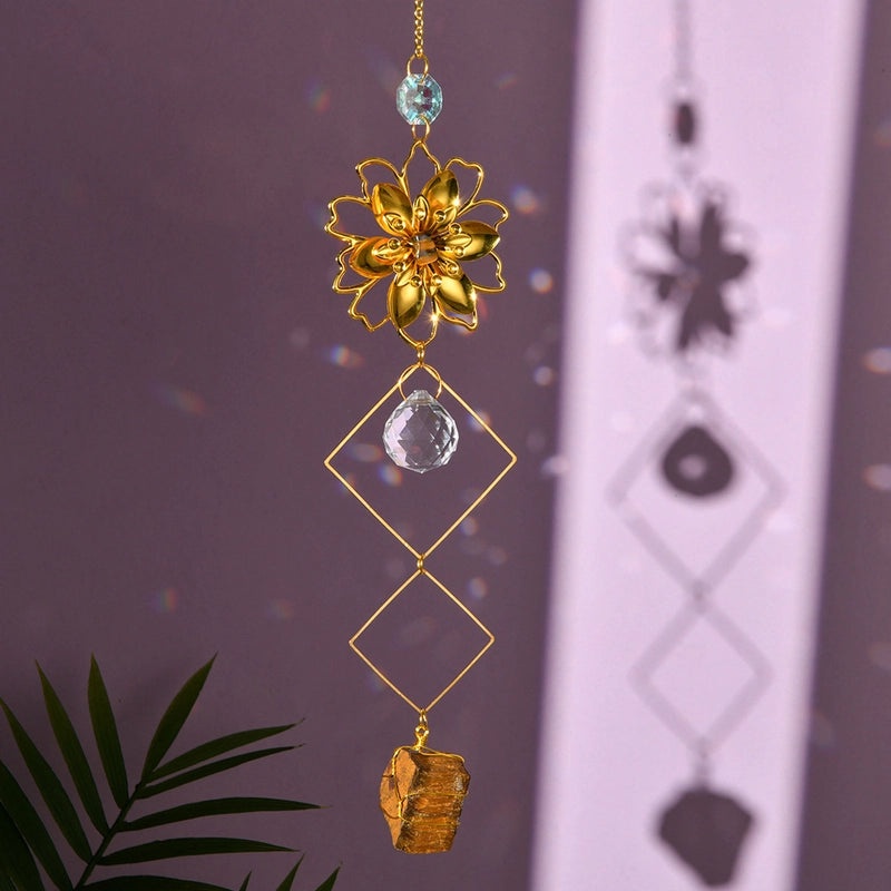 Handcrafted Floral Crystal Suncatcher for Wall Decor|Home Decor