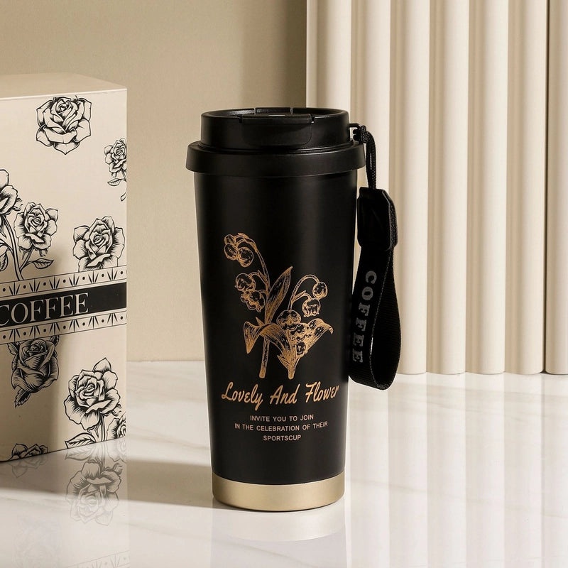 Retro Letter 201 & 304 Stainless Steel Water Bottles for Christmas Valentine New Year | Drinkware & Accessories