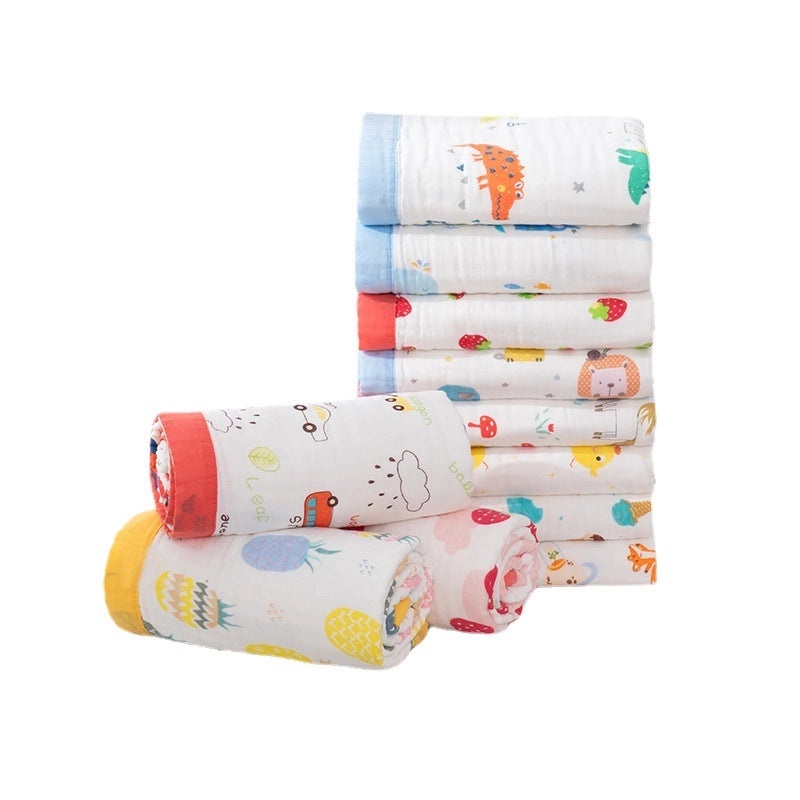 Soft Baby Bath Towel | Newborn Six-layer Gauze Cotton Absorbent Bath Quilt | Baby Care Essentials|婴儿用品