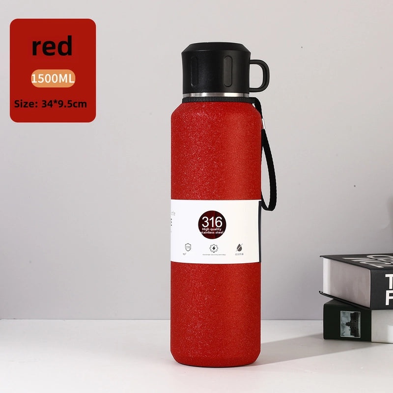 Large Capacity Stainless Steel Thermos Cup for Men and Women | Outdoor Sports Insulated Tea Kettle | Drinkware