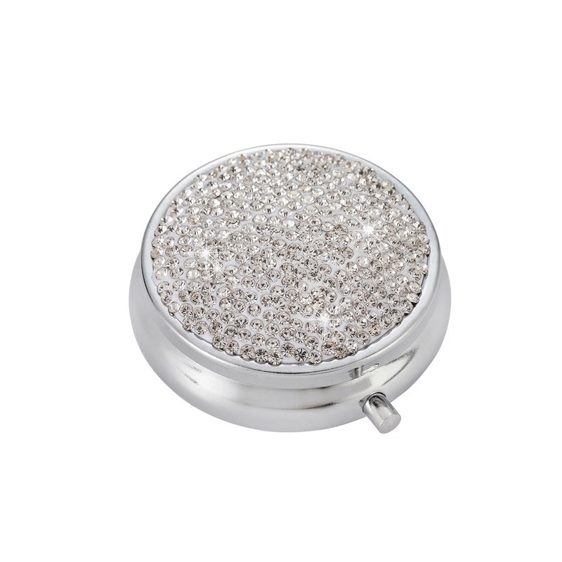 2-Piece Elegant Stainless Steel & Rhinestone Soft Clay Storage Boxes for Casual Use|Home Storage & Organization