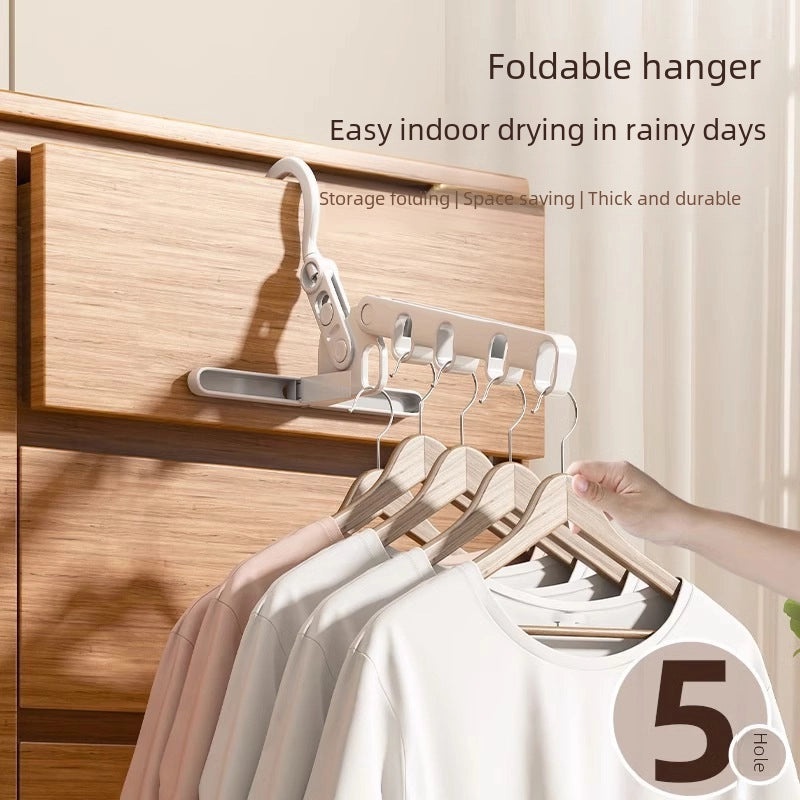 Multi-functional Five-Hole Folding Clothes Hanger for Travel and Home | Home & Living