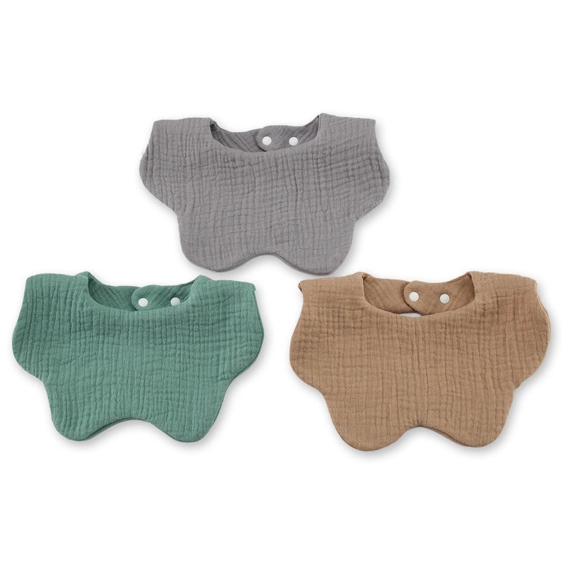 360 Degree Petal Shape Baby Bib Soft Cotton Newborn Saliva Towel Adjustable Infant Drool Bib|Baby Accessories