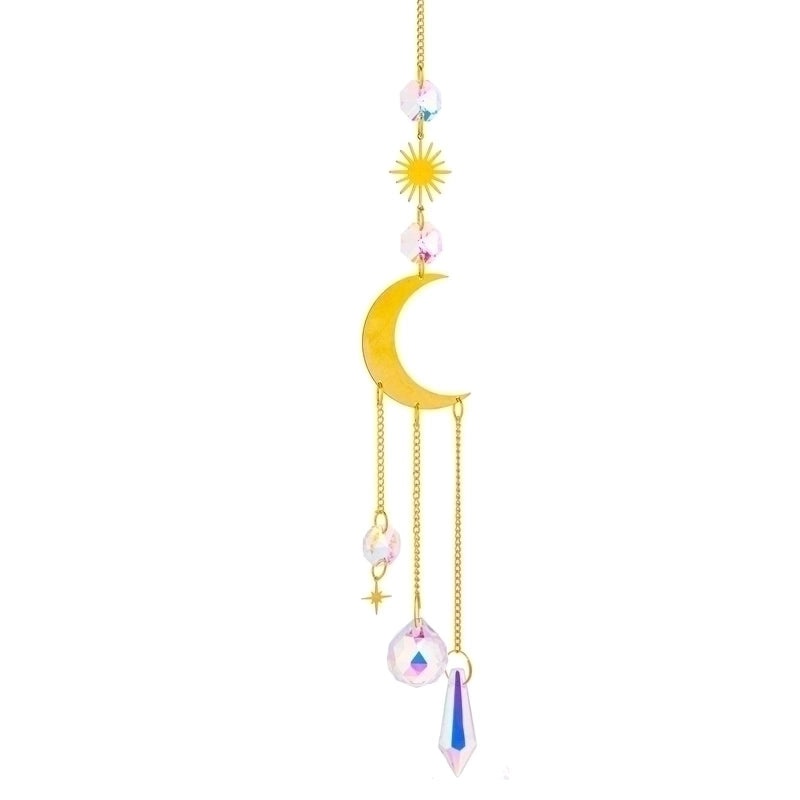 Celestial Sun, Star & Moon Crystal Necklace Pendant | Jewelry & Accessories