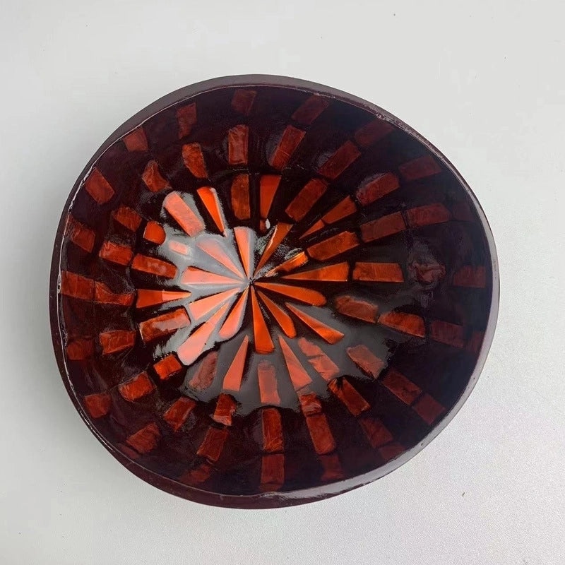 Natural Coconut Shell Charcoal Tableware Plate | Eco-Friendly Dining Accessories