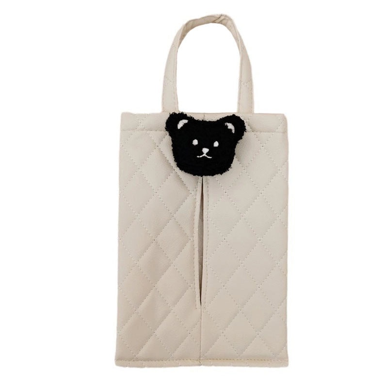 Cute Bear PU Leather Tissue Holder for Travel & Home Use|Home & Living Accessories