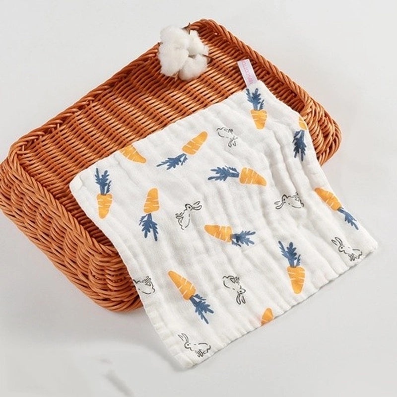 Cartoon Style Cotton Baby Burp Cloths Soft and Minimalist Newborn Accessories|Baby Accessories