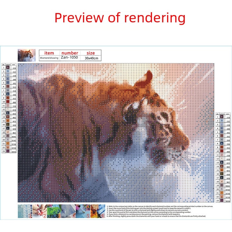 Custom 5D Diamond Animal Painting DIY Embroidery Decorative Ornament for Living Room Landscape|Home Decor