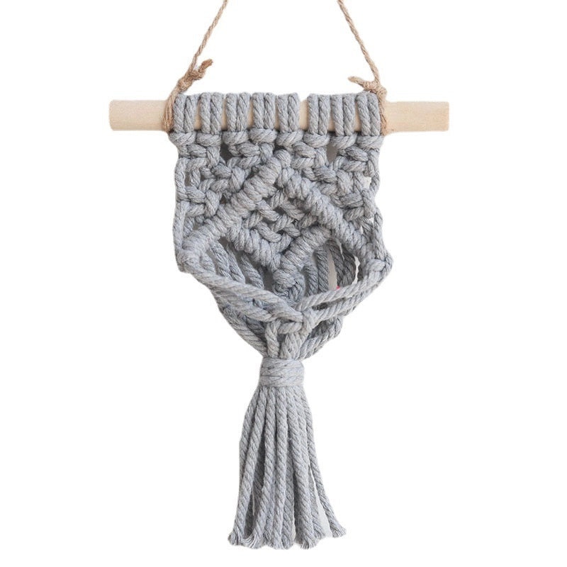 Minimalist Geometric Wooden Cotton Rope Wall Hanging Art | Home Decor & Wall Art