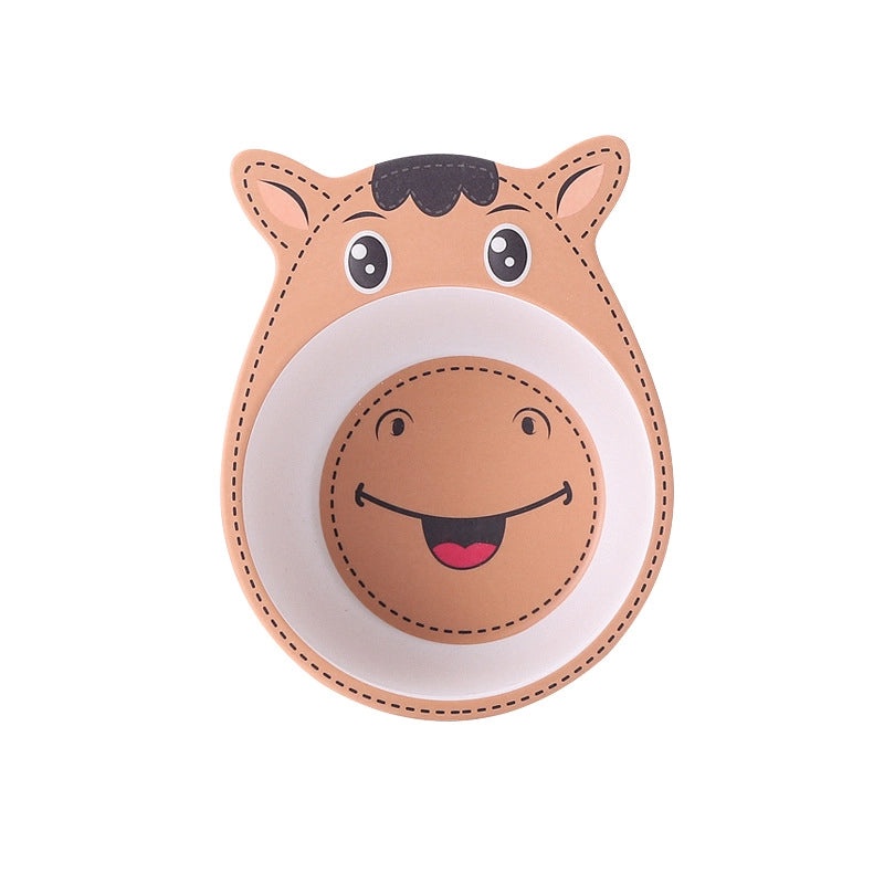 Adorable Cartoon Bamboo Fiber Kids Tableware Single Piece|Kitchen & Dining