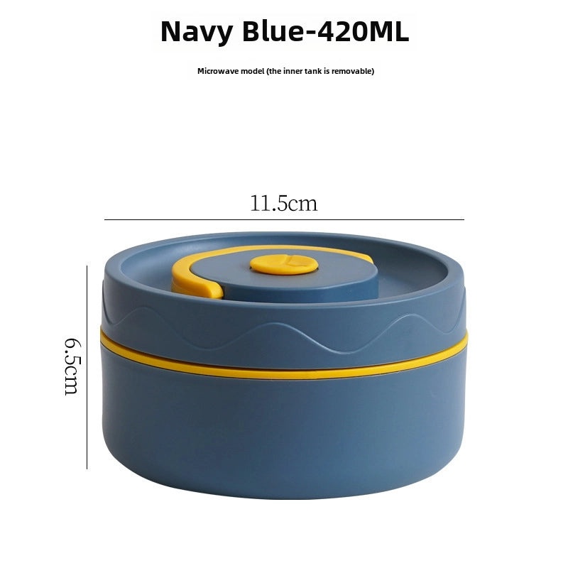 304 Stainless Steel Double-layer Insulated Lunch Box with Lid Portable Sealed Multi-compartment Food Container|Lunch Boxes & Containers