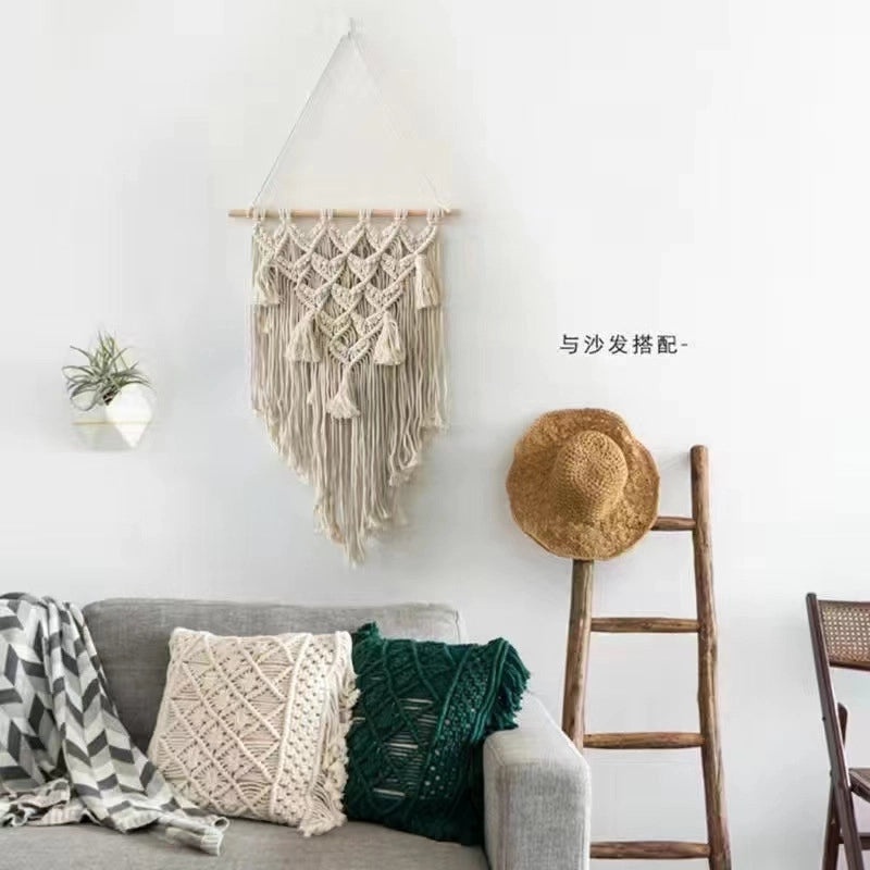 Striped Cotton Tapestry Wall Hanging for Vacation Vibes|Home Decor Wall Art