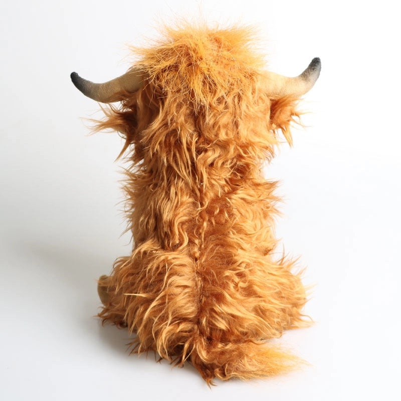 Scottish Highland Cow Plush Toy Long Hair Realistic Simulation Spot Highland Bull Doll | Plush Toys & Stuffed Animals