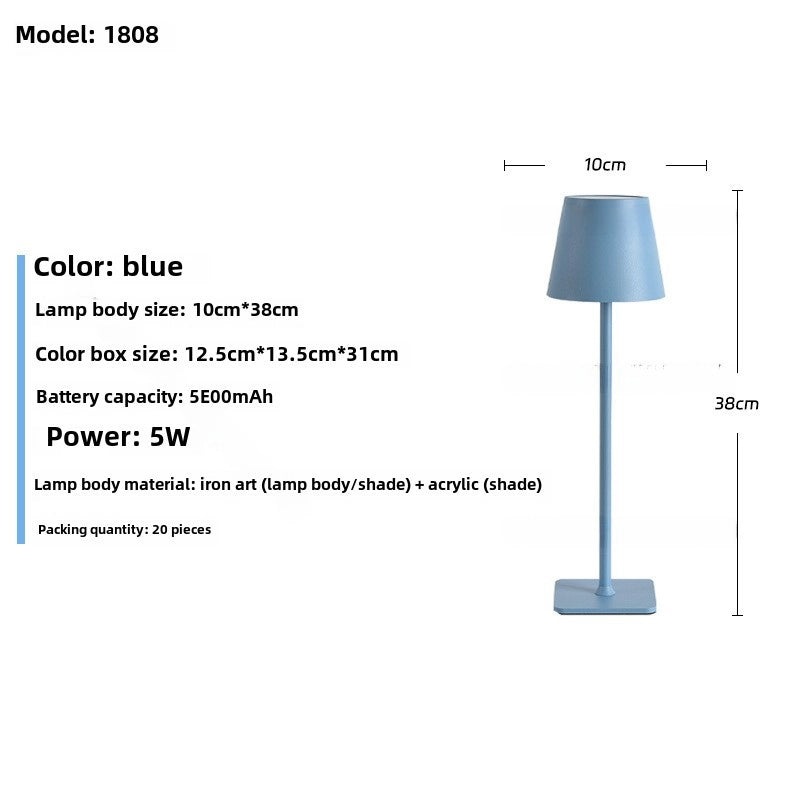 Rechargeable High-leg Table Lamp with Touch Control for Hotel Restaurant Bar Night Decoration|Home Lighting