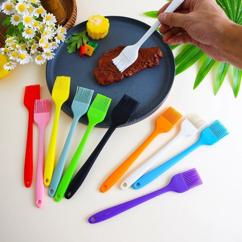 Simple Solid Color Silicone Oil Brush | Kitchen Utensils & Gadgets