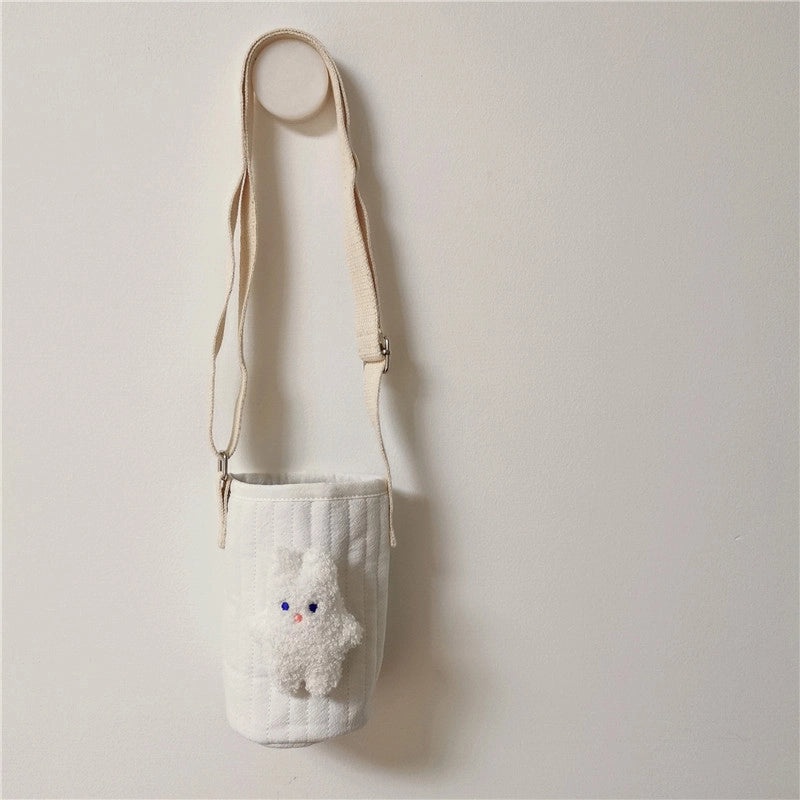 Adorable Bear Pattern Fabric Cup Sleeve 1pc | Drinkware Accessories