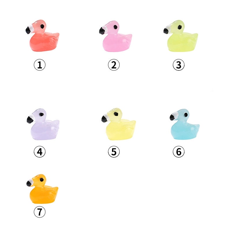 Cute Cartoon Flamingo Resin Figurines for Home Decor | Artificial Decorations