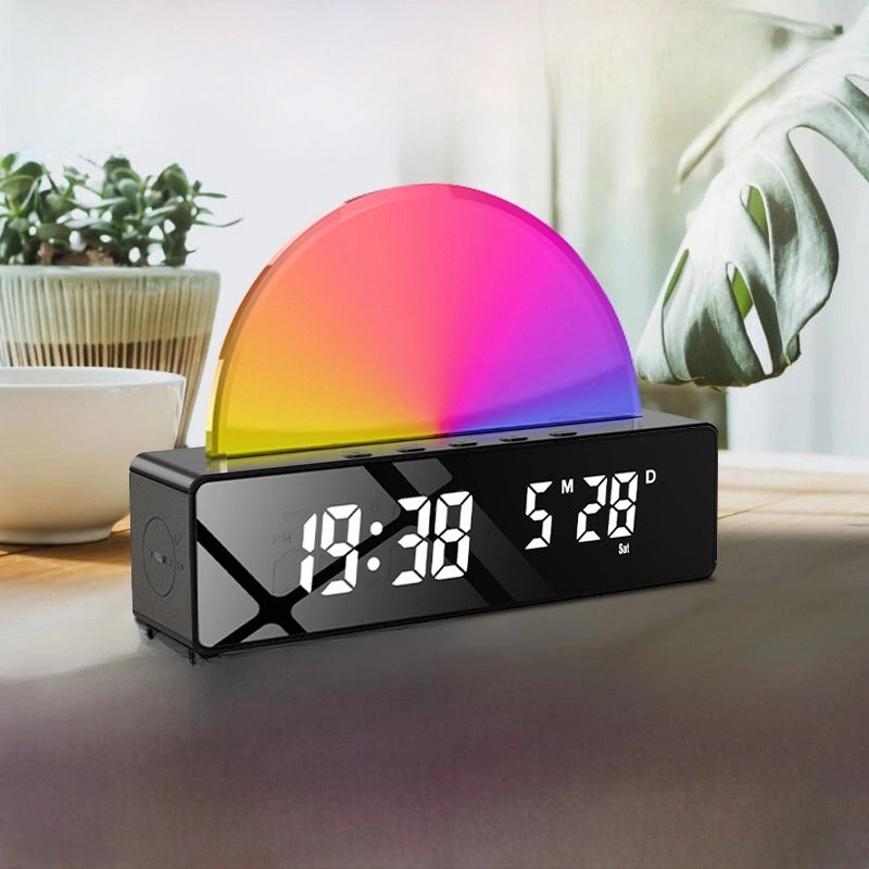 Sunrise Wake-up LED Alarm Clock with Colorful Atmosphere Sleep Light | Home & Living - Clocks & Timers