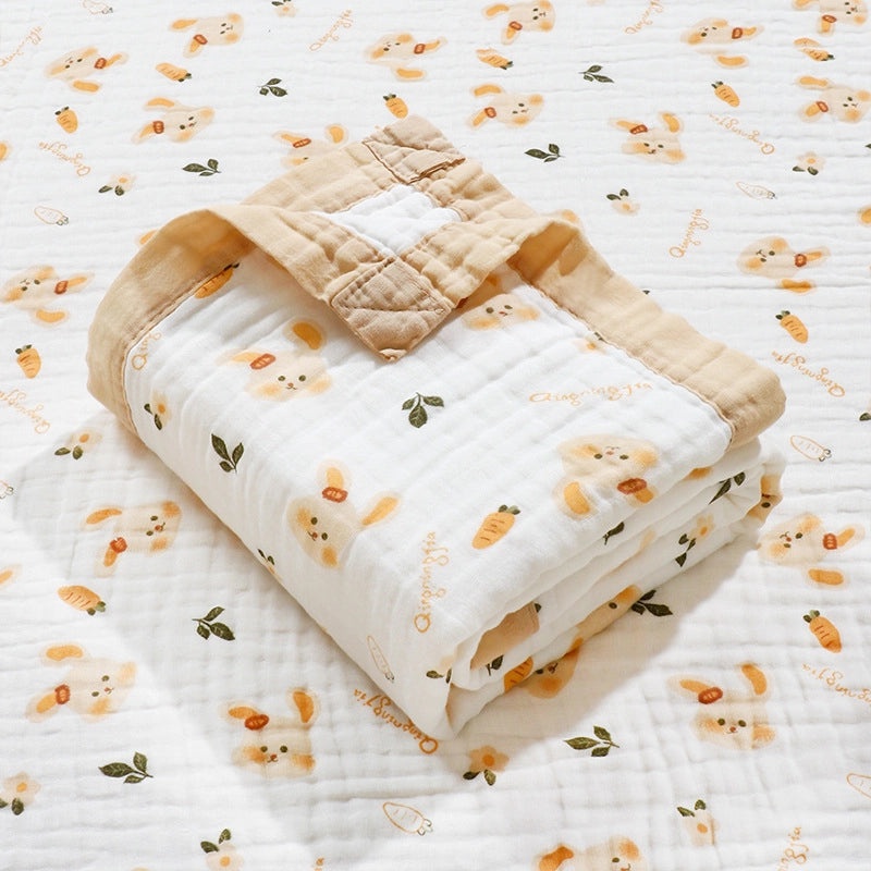 Newborn Baby Cotton Gauze Hooded Bath Towel Blanket Soft Absorbent Baby Bath Wrap|Baby Bath Towels & Accessories