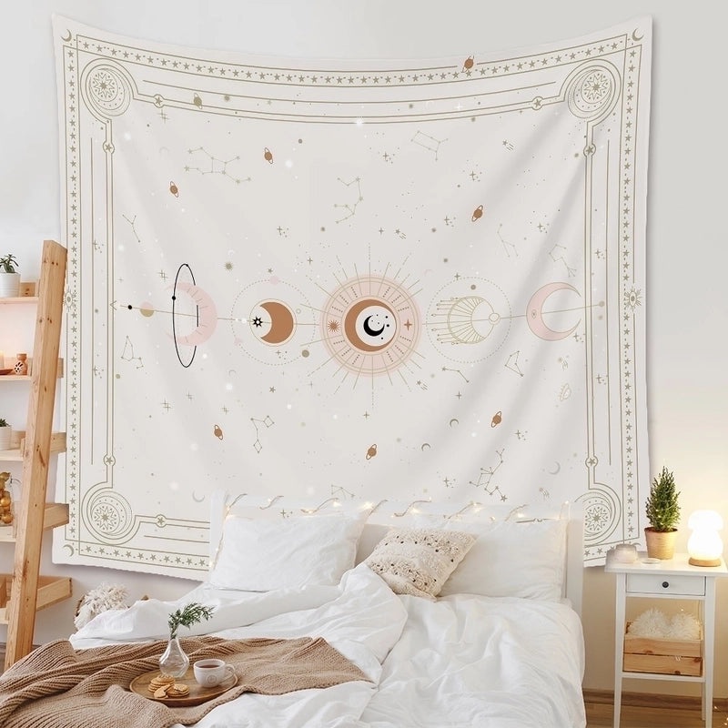 Bohemian Moon and Star Tapestry Wall Hanging for Room Decor | Home Decor