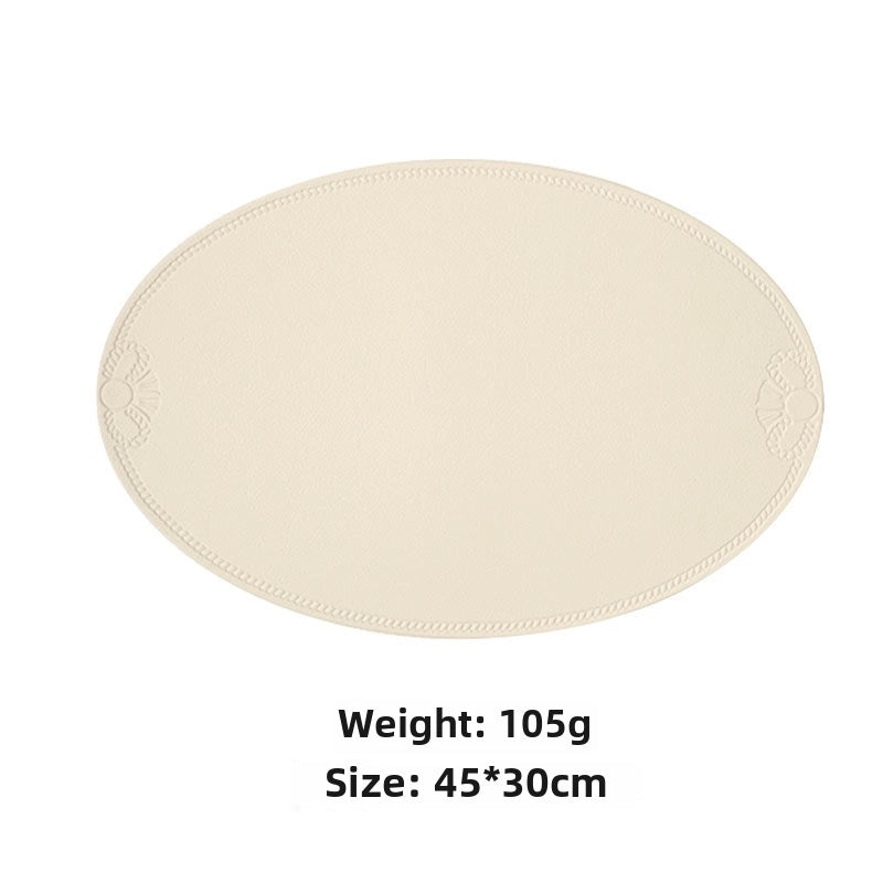 Nordic Imitation Leather Placemat | Waterproof Heat-Resistant Table Mat for Hotel and Home Dining | Dining Table Accessories|餐具配件