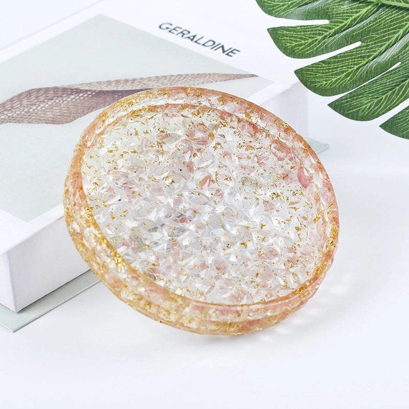 Elegant Round Resin Crystal Pendant Necklace|Jewelry & Accessories