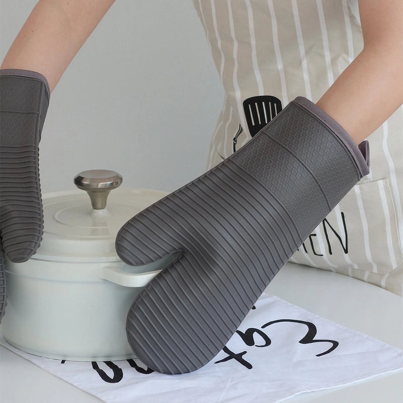 Heat Resistant Cotton Gloves with Silicone Grip|Kitchen Gloves & Heat Protection