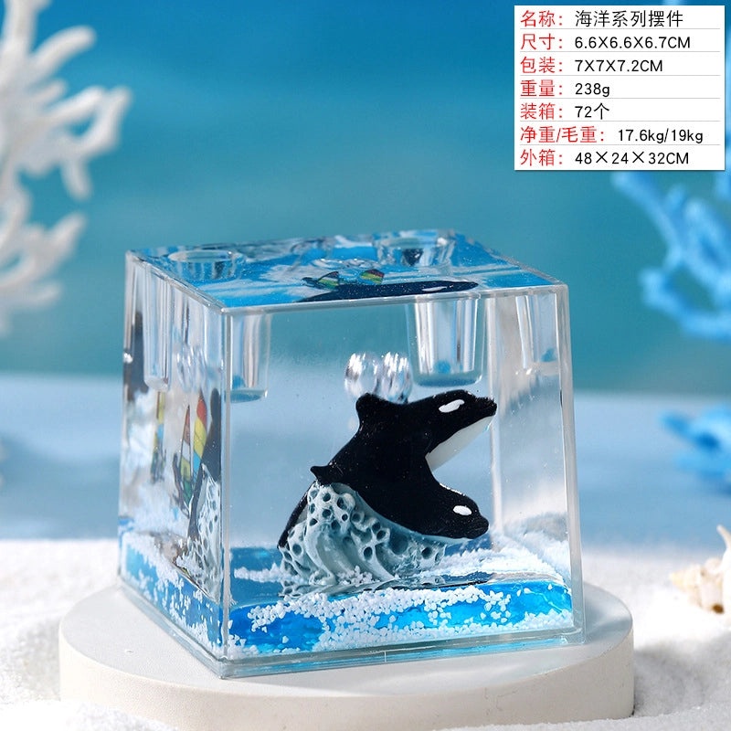 Creative Cartoon Liquid Oil Drop Ornament Transparent Acrylic Pressure Relief Craft|Home Decor Gifts
