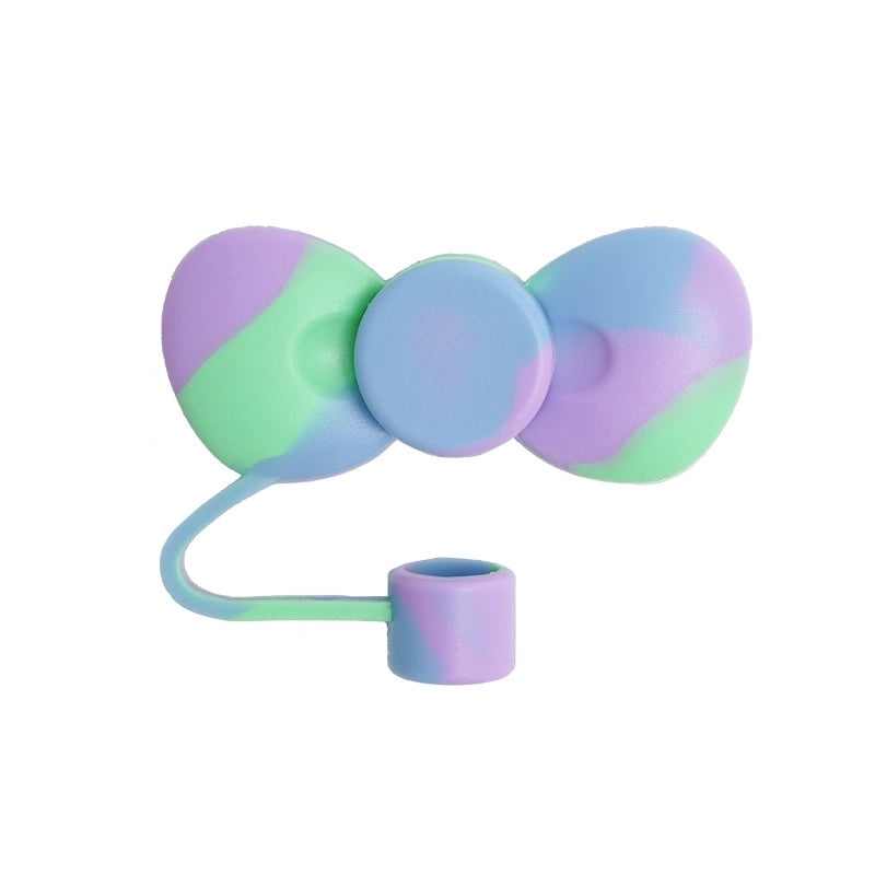 Adorable Bow Knot Silicone Straw Cap 1pc|Straw Accessories