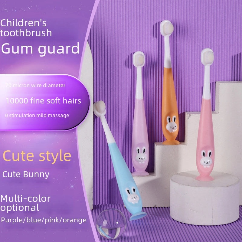 Kids Cartoon Rabbit Soft Bristle Toothbrush for Ages 1-12 | Oral Care & Toothbrushes