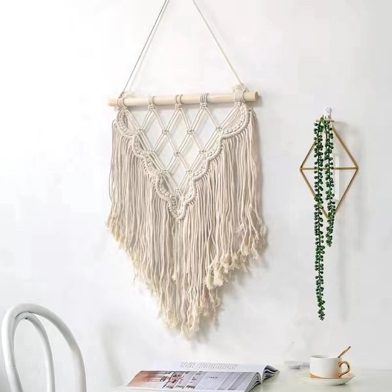 Striped Cotton Tapestry Wall Hanging for Vacation Vibes|Home Decor Wall Art