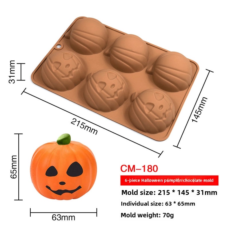 Halloween Pumpkin Wine Bottle Chocolate Mold Soft Candy Dessert Silicone Vampire Teeth Mold | Halloween Baking Molds