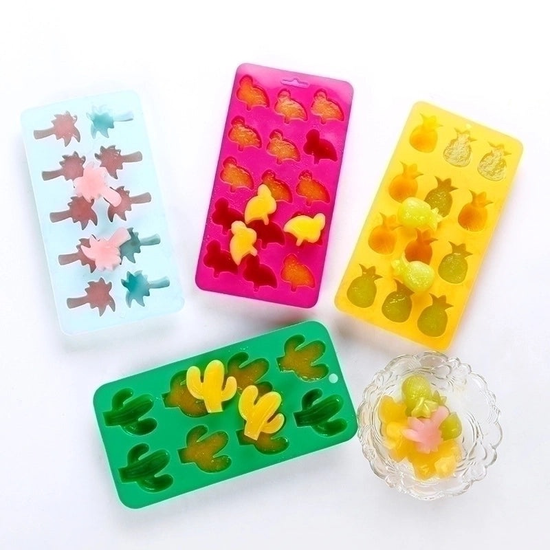 Adorable Cactus Coconut Palm Pineapple Silicone Ice Mold Tray|Kitchen & Dining Accessories