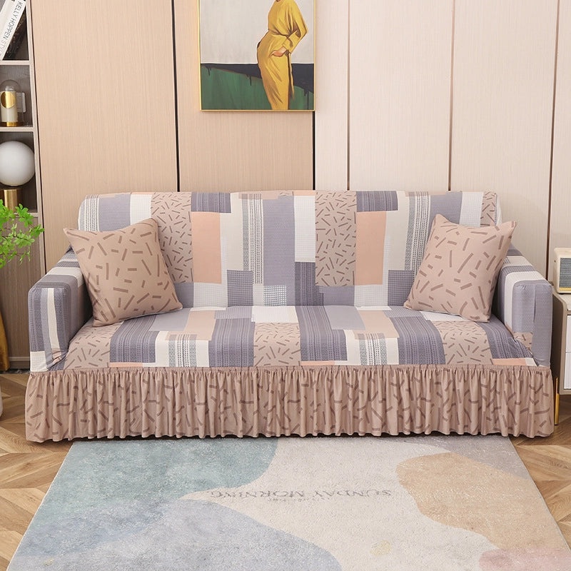 Elastic Skirted Sofa Cover Universal Four Seasons All-Purpose Stretch Sofa Protector|Home Furnishing