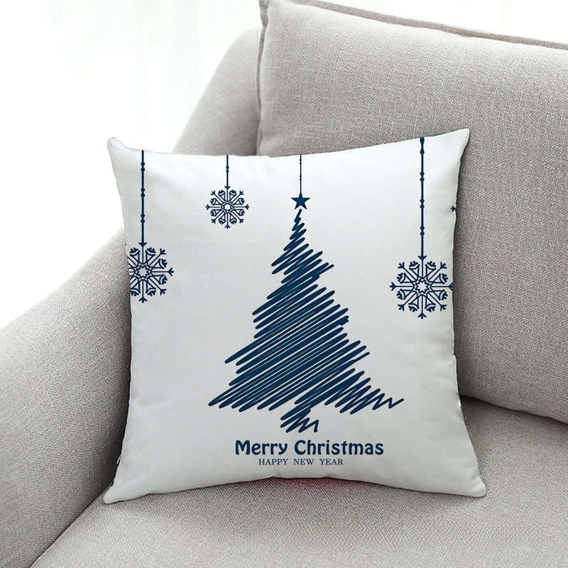 Christmas Velvet Car Pillow Cover Super Soft Sofa Cushion Case | Home Decor