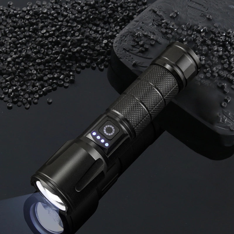 Aluminum Alloy Zoomable Laser Flashlight Fast Charging Long-Range Portable Torch|Outdoor Lighting