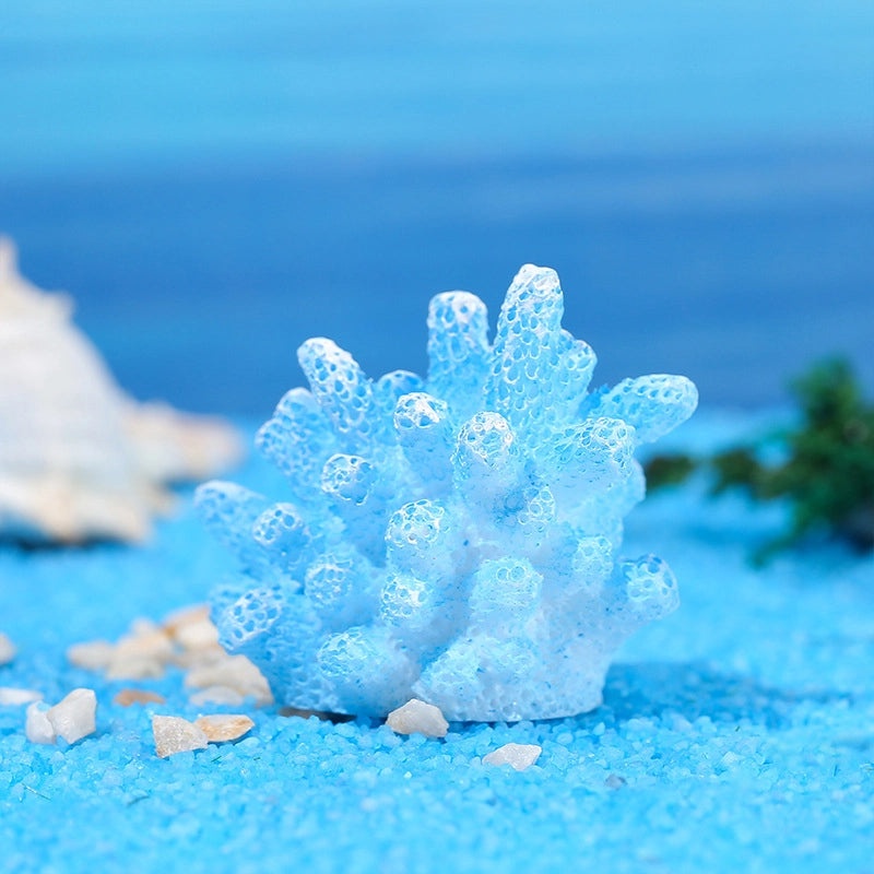 Adorable Marine-Themed Cartoon Coral Resin Figurines for Home Decor|Home Decor & Ornaments