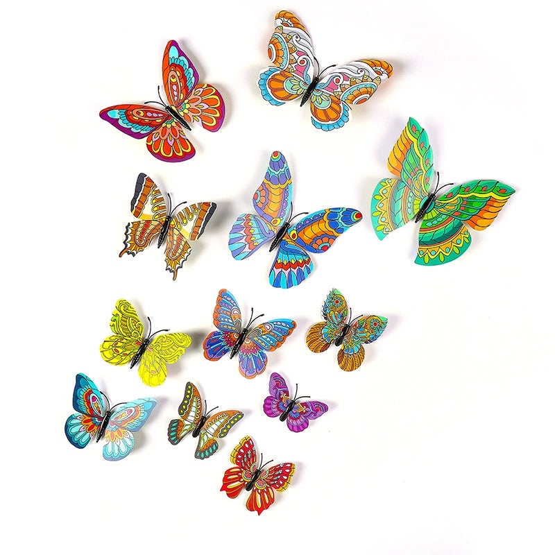 Creative Waterproof Butterfly Wall Stickers Self-adhesive PVC Home Decor Background|Home Decor & Wall Stickers