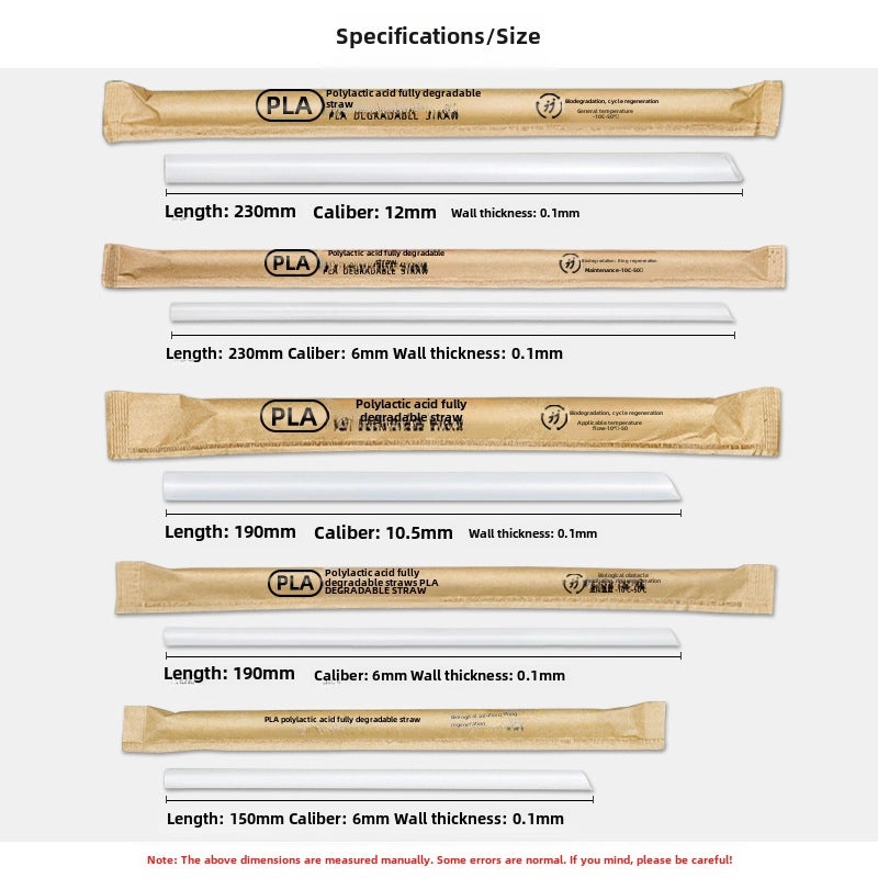 Biodegradable PLA Straws for Hot Drinks | Disposable Milk Tea Coffee Straws | Eco-Friendly Individually Packaged | Drinkware Accessories|Straws &