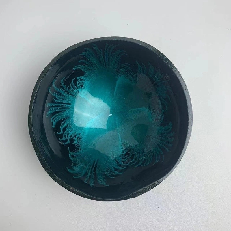 Natural Coconut Shell Charcoal Tableware Plate | Eco-Friendly Dining Accessories