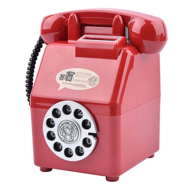 Retro Piggy Bank Telephone Toy Plastic Vintage Style|Toys & Games