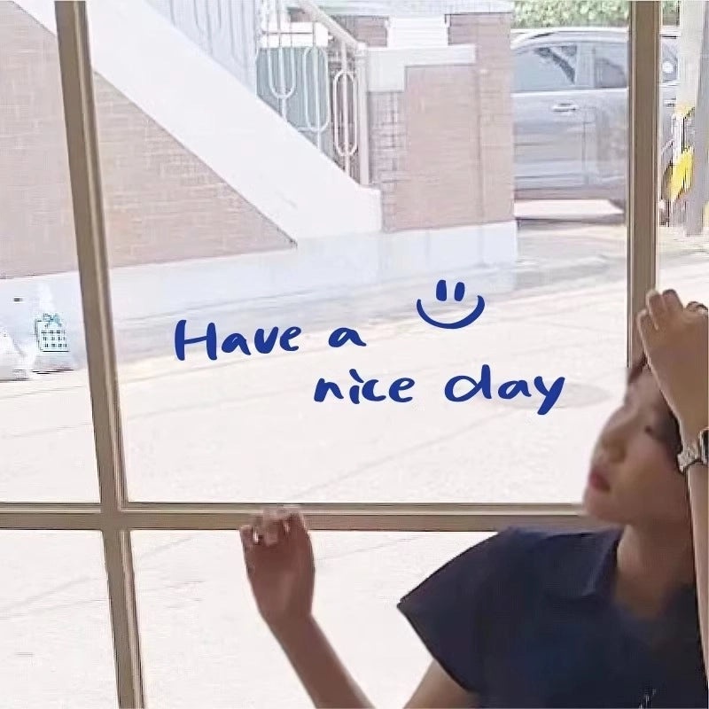 Casual Letter PVC Wall Sticker in Solid Color for Home Decor | Wall Art