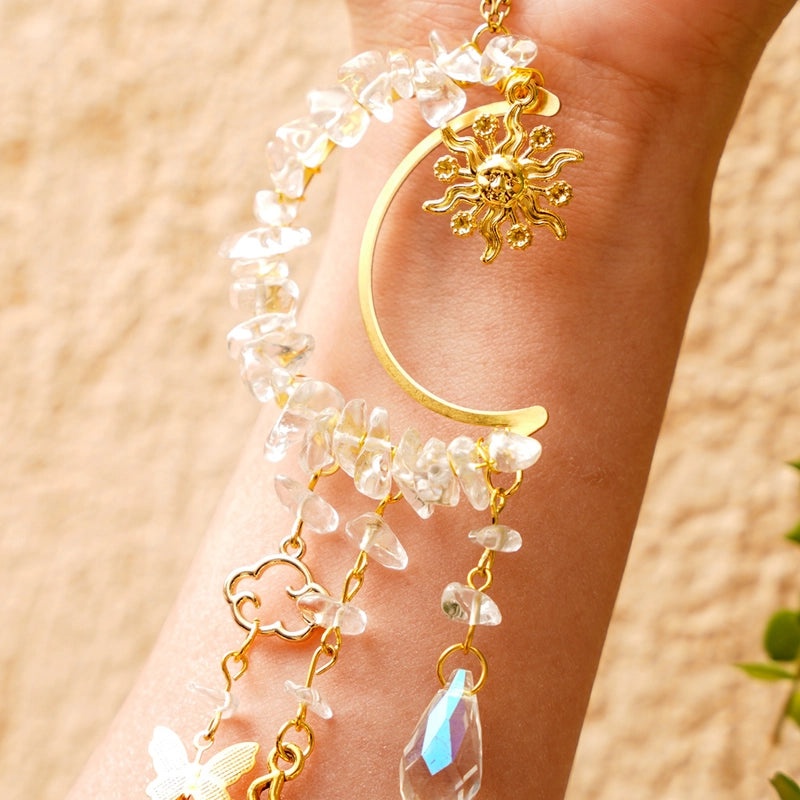 2 Pieces Bohemian Moon Crystal Suncatchers for Wall Decor|Home Decor