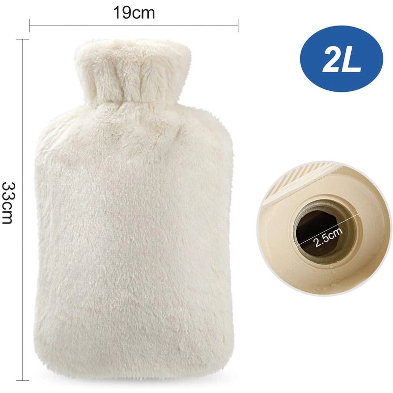 Plush Water-Injected Rubber Hot Water Bag for Winter Warmth Hand Warmer Heat Pack for Back Neck Shoulder Baby|Home & Garden Accessories
