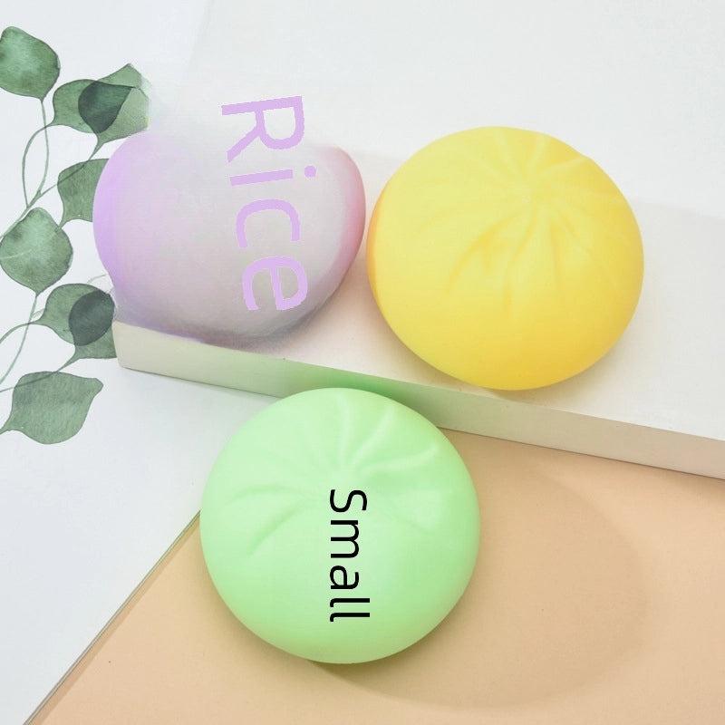 仿真蒸包减压玩具带笼子 创意解压奇趣蒸包玩偶|减压玩具