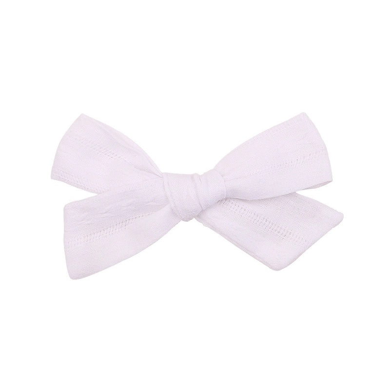 Chambray Bow Hair Barrettes for Girls and Babies | Hair Accessories