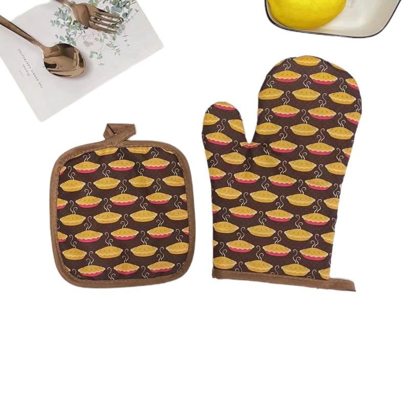 耐热加厚厨房手套防烫耐高温烘焙微波炉用隔热手套套装|厨房用品